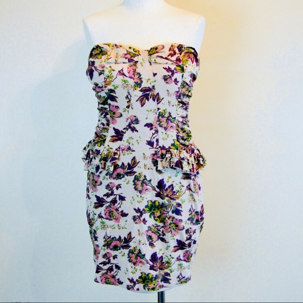 Brunch floral peplum dress